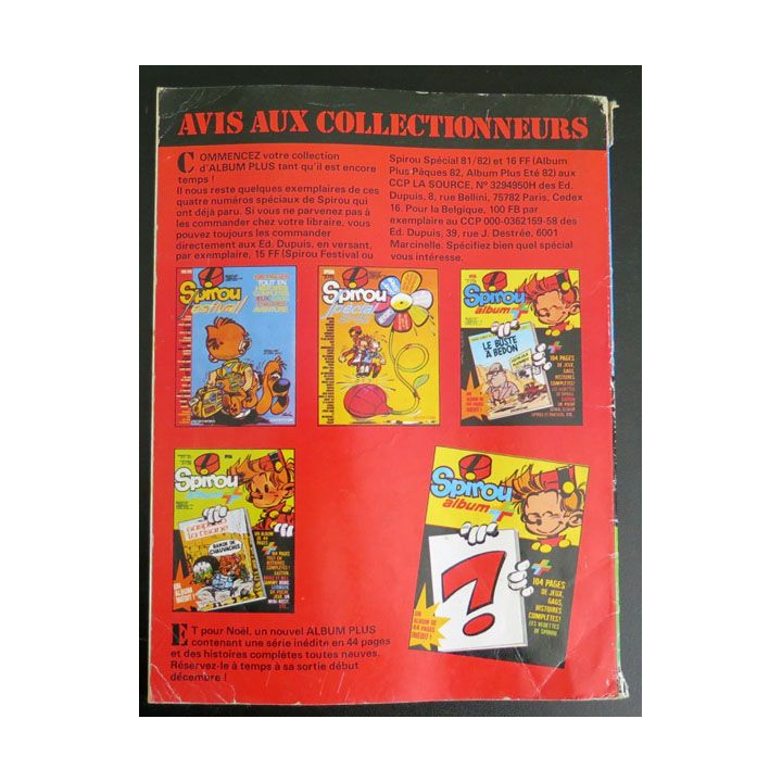 SPIROU hors série N° 3 septembre 1982 M 3256 