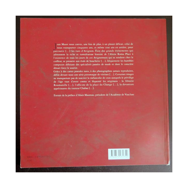 Autrefois les Boutiques d'Avignon de Jean Mazet Ed Barthélémy 