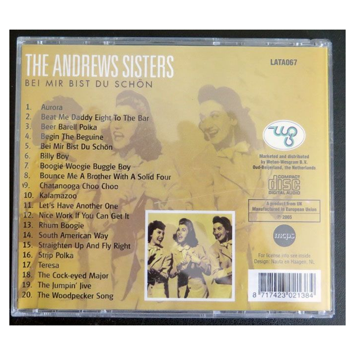 DISQUE CD The Andrews Sisters Bei Mir Bist Du Schön 