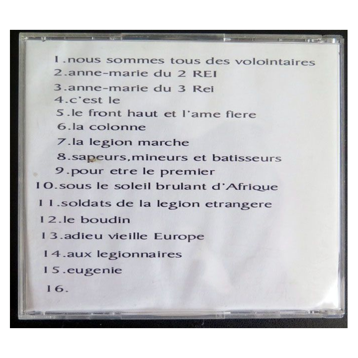 DISQUE CD Legionares Chants de la légion étrangère Volume 3 