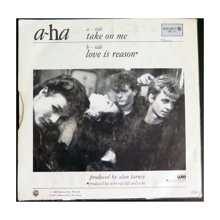 DISQUE 45 TOURS : A-HA take on me & love is reason