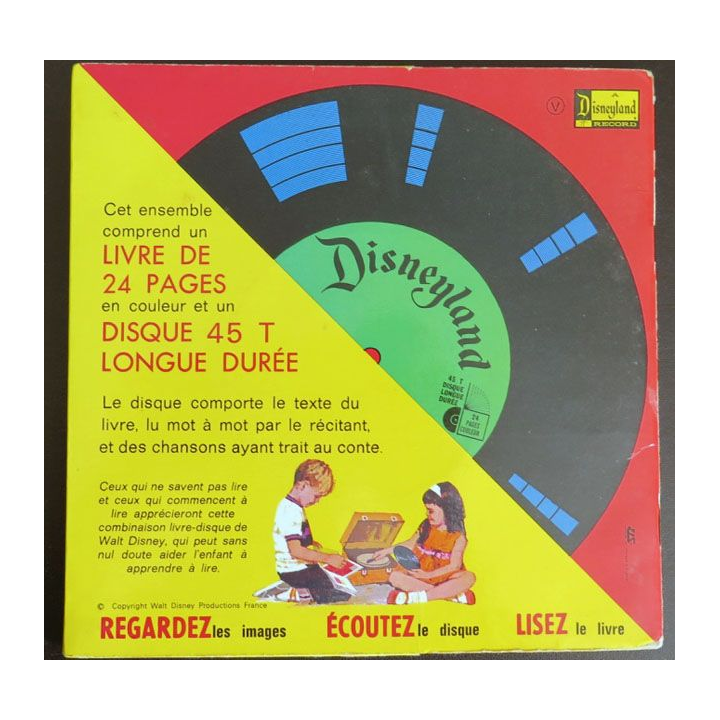DISQUE 45 TOURS : Les Aventures de Bernard et Bianca Walt Disney