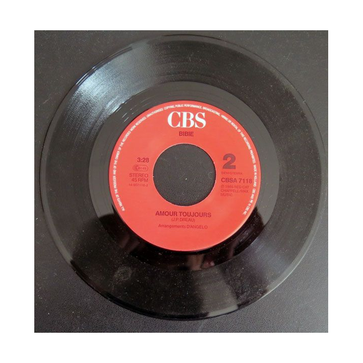 DISQUE 45 TOURS :  J'Veux pas l'savoir de Bibie 