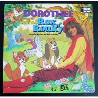 DISQUE 45 TOURS :  Dorothée chante Rox et Rouky Walt Disney