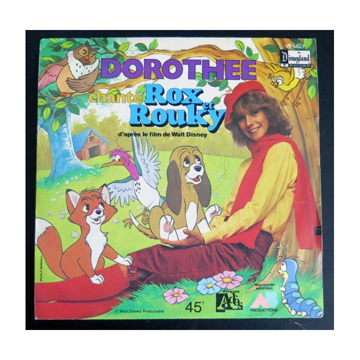 DISQUE 45 TOURS :  Dorothée chante Rox et Rouky Walt Disney
