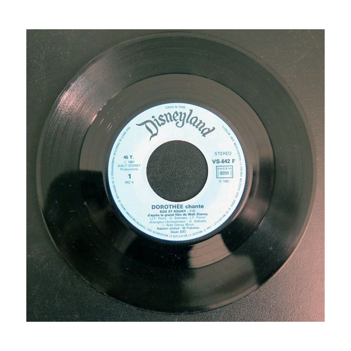DISQUE 45 TOURS :  Dorothée chante Rox et Rouky Walt Disney