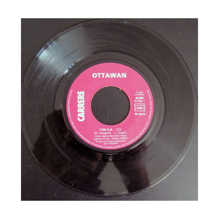 DISQUE 45 TOURS : T'es OK comme aux USA de Ottawan