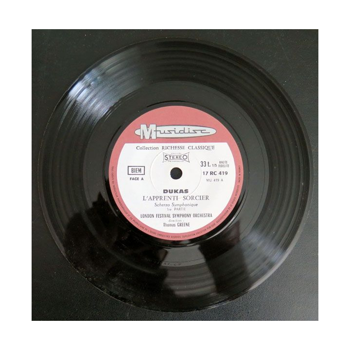 DISQUE 45 TOURS : L'apprenti sorcier de Dukas