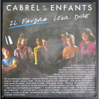 DISQUE 45 TOURS : Cabrel et les enfants Il faudra leur dire 