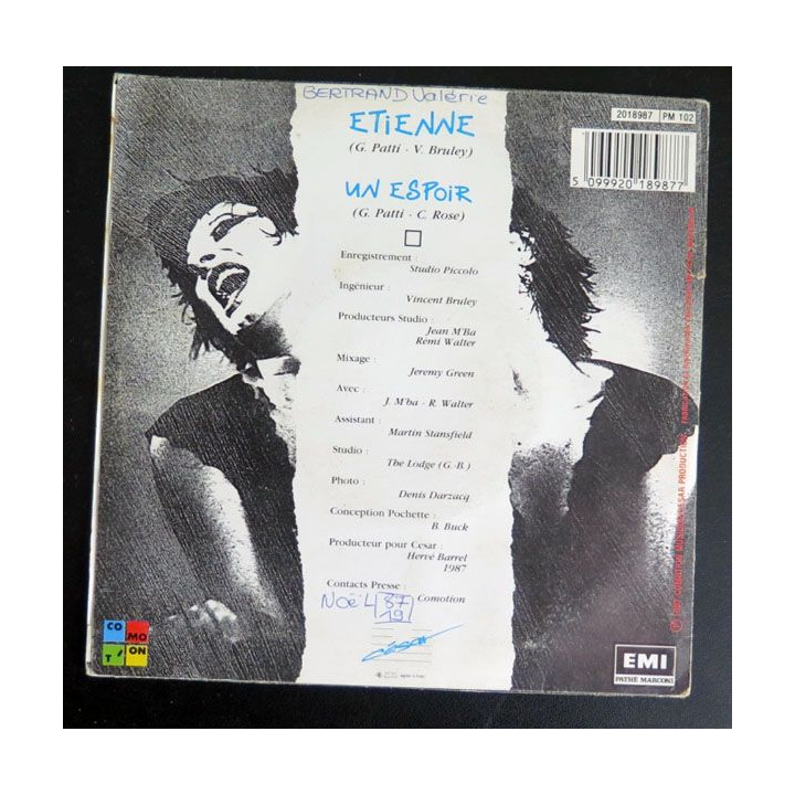 DISQUE 45 TOURS : Guesch Patty chante Etienne et Un espoir 