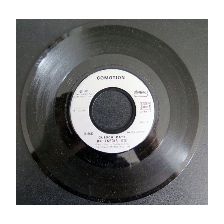 DISQUE 45 TOURS : Guesch Patty chante Etienne et Un espoir 