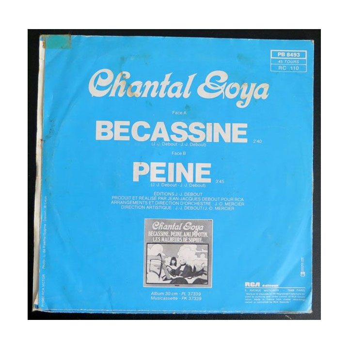 DISQUE 45 TOURS : Chantal Goya chante Bécassine