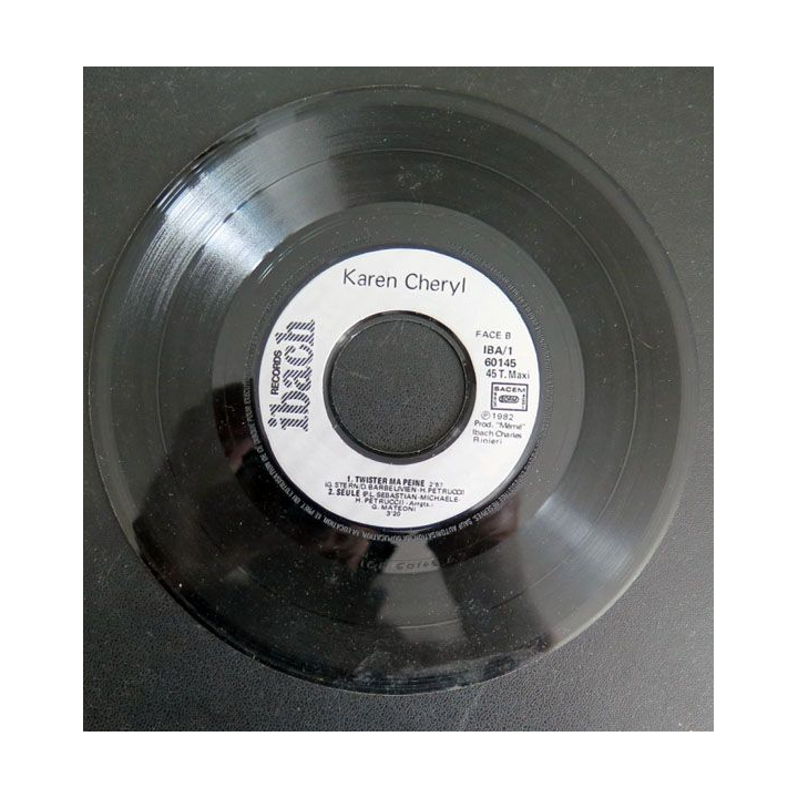 DISQUE 45 TOURS : Karen Cheryl chante Oh ! Chéri Chéri et Dam Dam Dam