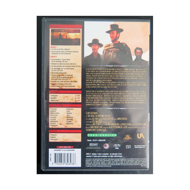 DVD le Bon la Brute et le Truan film avec Clint Eastwood de Sergio Leone