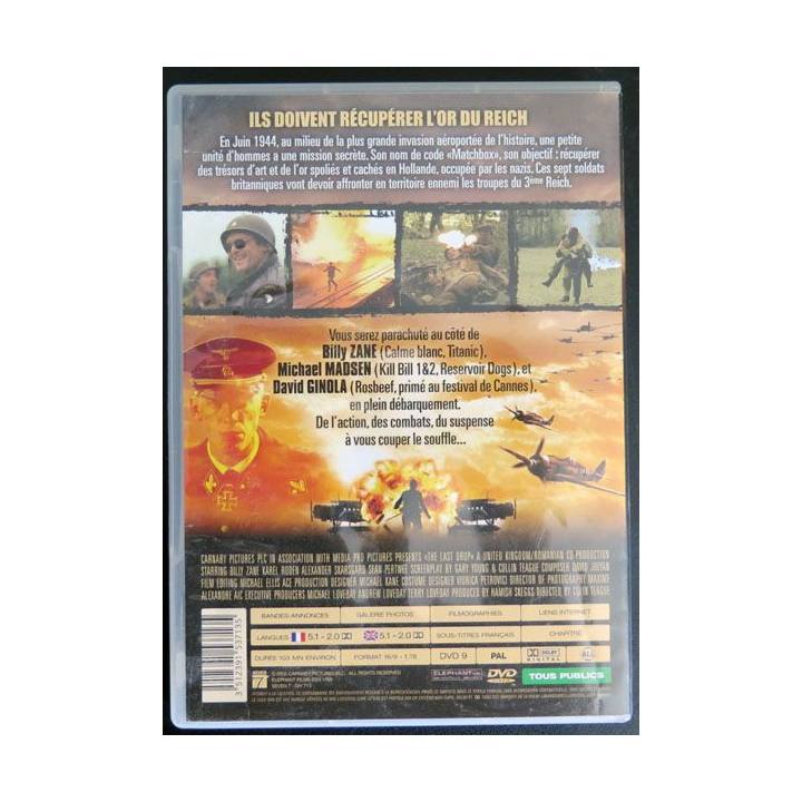 DVD Opération Matchbox avec Billy Zane Mickael Madsen Karel Roden