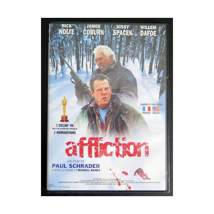 DVD intitulé " Affliction " film de Paul Schrader avec Nolte, Cobrun