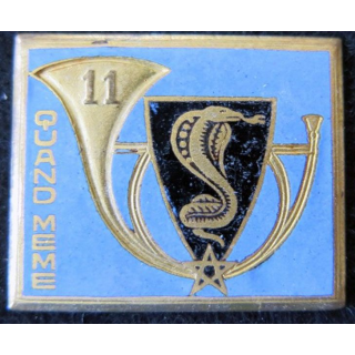 11° RCA : 11° régiment de chasseurs d'Afrique Drago Béranger en émail sans attache