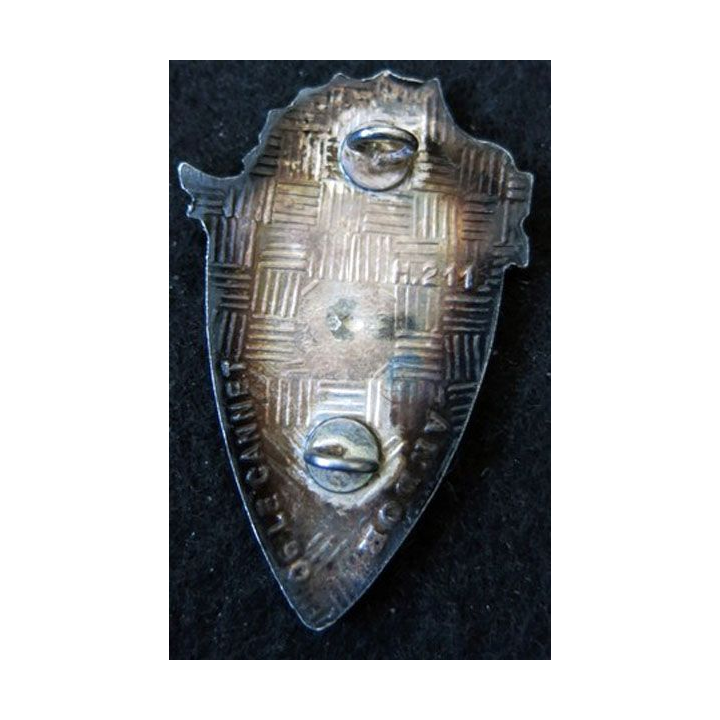 4° RG : Insigne métallique du 4° régiment du Génie de fabrication Andor H. 211 modèle argenté