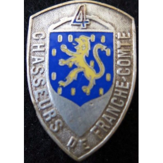 4° RAM : Insigne 4° Chasseurs  de Franche Comté (R.A.M. type 2) en émail