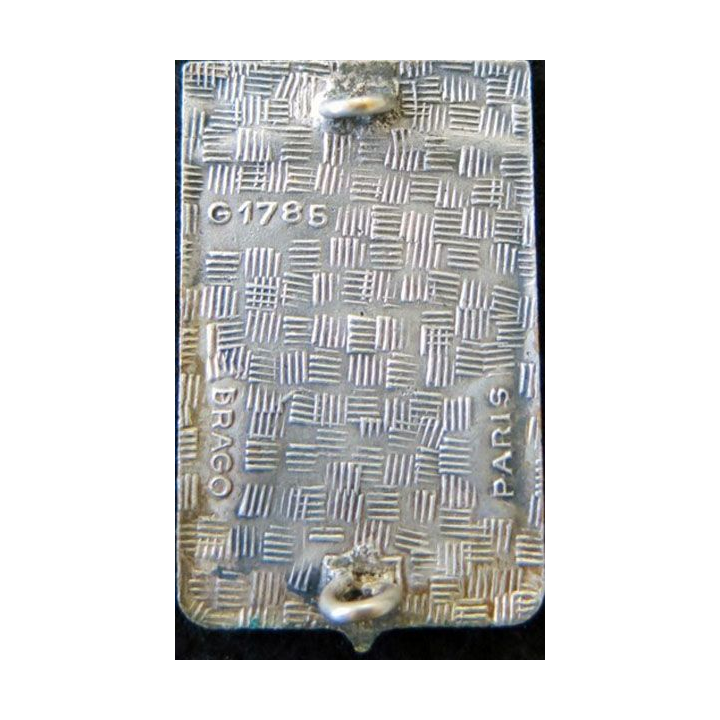 36° BI : Insigne métallique du 36° bataillon d'infanterie de fabrication Drago Paris G. 1785 en émail