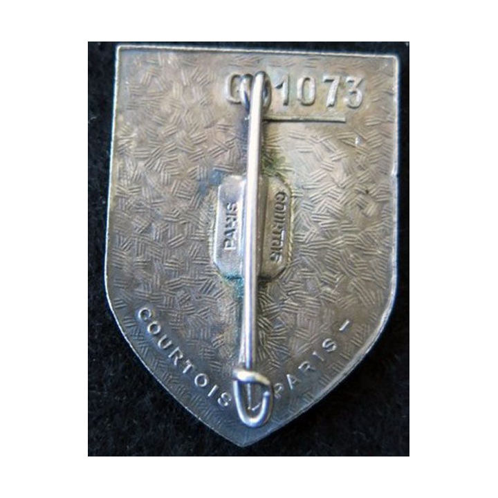 1° DMTZO : Insigne métallique de la 1° Division de Marche du Tonkin Zone Ouest Courtois Paris G. 1073