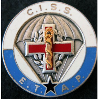 CISS ETAP : insigne métallique du centre d’instruction du service de santé de l'ETAP de fabrication Fraisse Paris