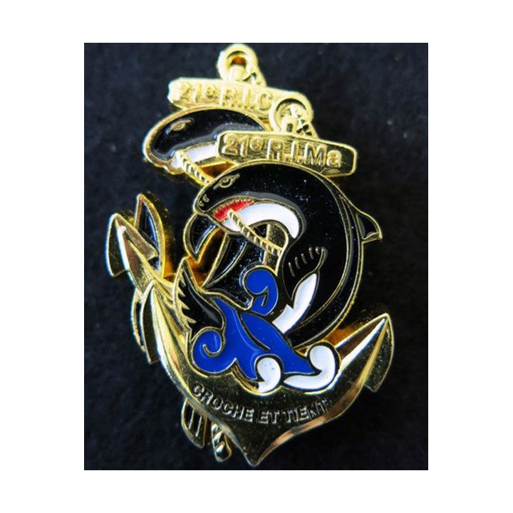 21° RIC 21° RIMa : Insigne métallique de l' ANA du 21° RIC et 21° Régiment d'Infanterie de Marine N° 69