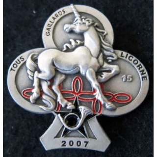 35° RI : insigne métallique du GTIA Licorne 15 35° régiment d''infanterie Numéroté 0996