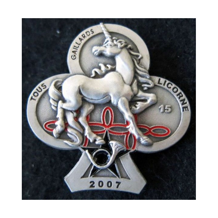 35° RI : insigne métallique du GTIA Licorne 15 35° régiment d''infanterie Numéroté 0996