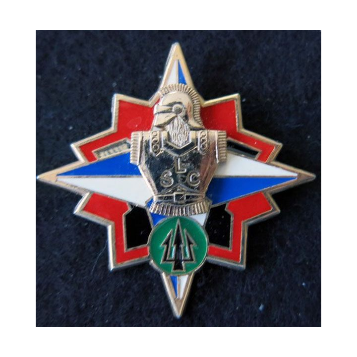 BATGEN KFOR SLC : insigne du bataillon du génie SLC  (BAT GEN) au Kosovo de fabrication Sheli dos grenu et doré