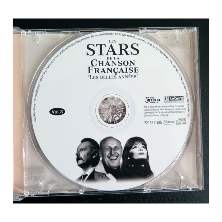DISQUE CD : Les Stars de la Chanson française les belles années volume 3