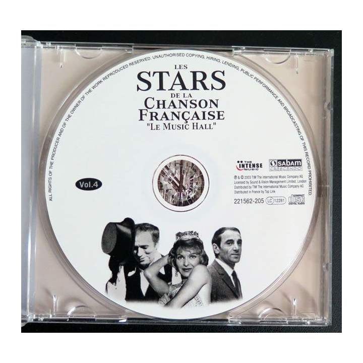 DISQUE CD : Les Stars de la Chanson française le Music Hall volume 4