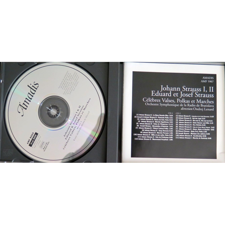 DISQUE CD : Double CD Strauss célèbres valses, polkas et marches
