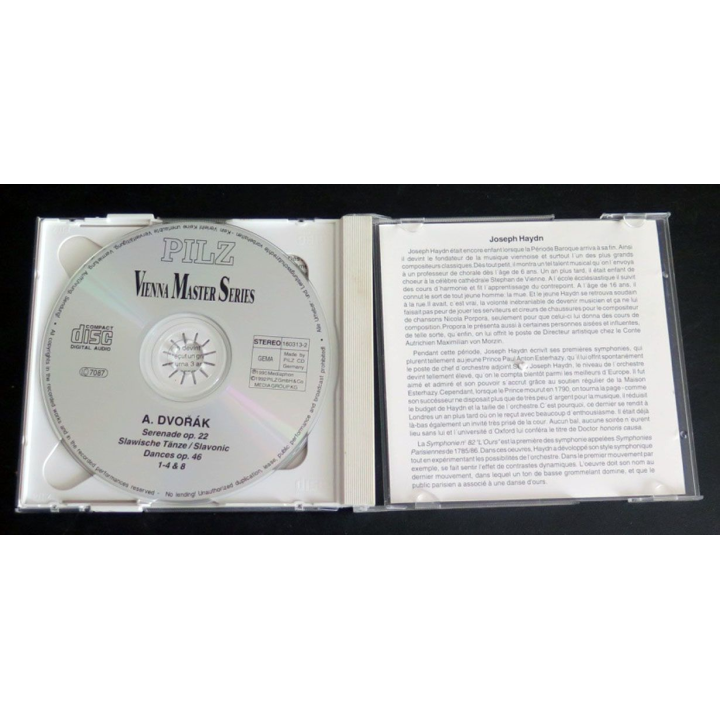 2 CD Antonin Dvorak symphonie n°8, danses slaves sérénade opus 22 