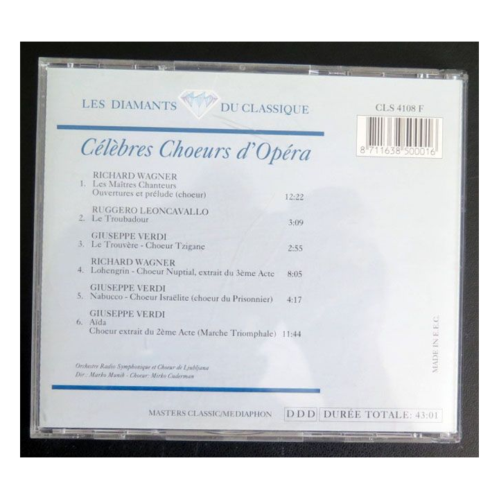CD Célèbres choeurs d'opéra Nabucco Trouvère Aïda Lohengrin Troubadour