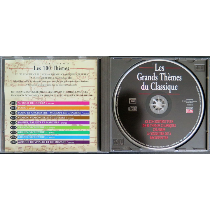 DISQUE CD : Les grands Thèmes du classique plus de 80 thèmes célèbres