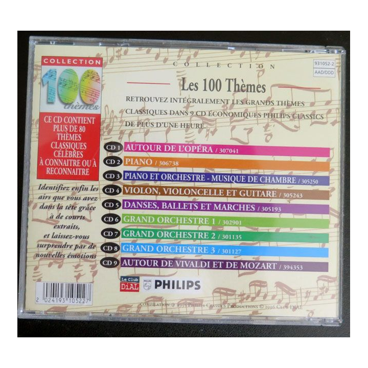 DISQUE CD : Les grands Thèmes du classique plus de 80 thèmes célèbres
