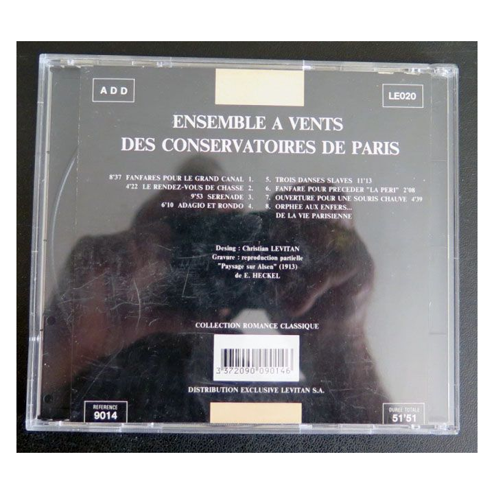 DISQUE CD : Ensemble à vents des conservatoires de Paris