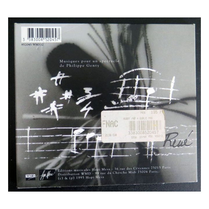 DISQUE CD : Ne m'oublie pas de René Aubry 