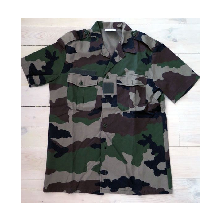 Chemisette de combat vert armé camouflée manche courte ANTI MOUSTIQUES
