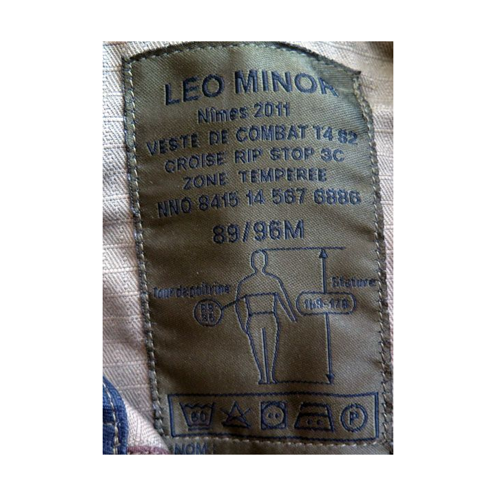 Veste de combat T4 S2 tempérée air camouflée taille 89 / 96 M 