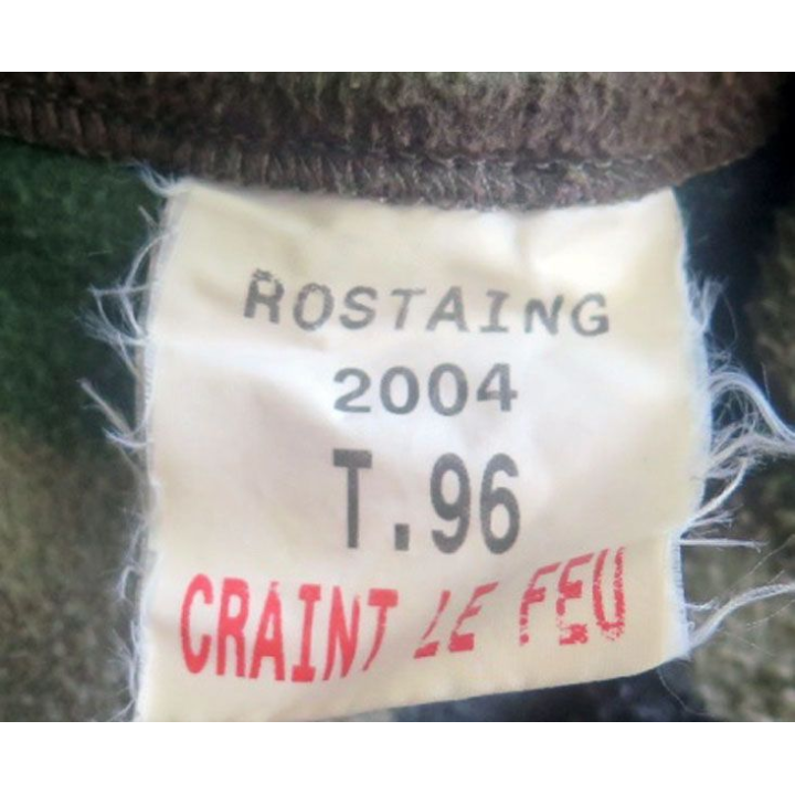 Chemise polaire camouflée taille 96 de fabrication Rostaing 2004