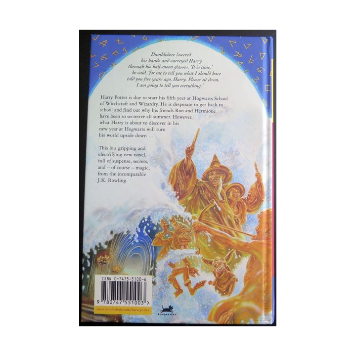 Harry Potter and the Order of the Phénix de J.K Rowling Bloomsburry