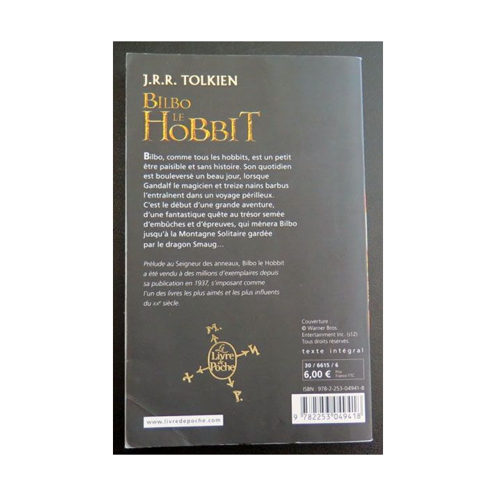 Bilbo le Hobbit Tolkien livre de poche