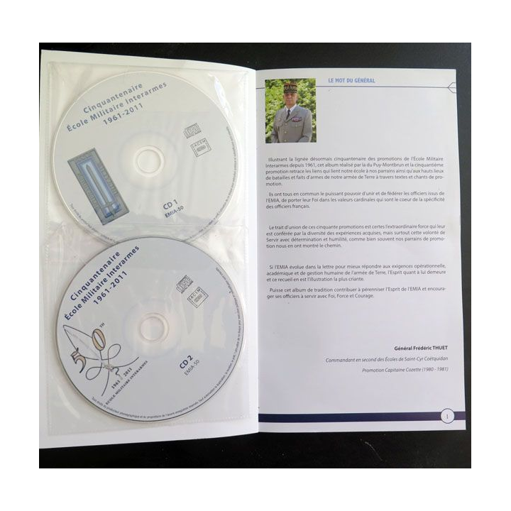 Livret du cinquantenaire de l'école militaire interarmes avec 3 CD  (C165)