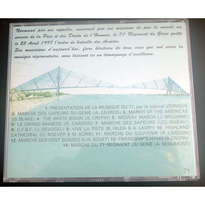 CD Musique du 71° régiment du génie de Oissel Normandie 