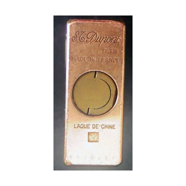 BRIQUET : briquet Dupont en laque de Chine et plaqué or n° 830 DJ 98