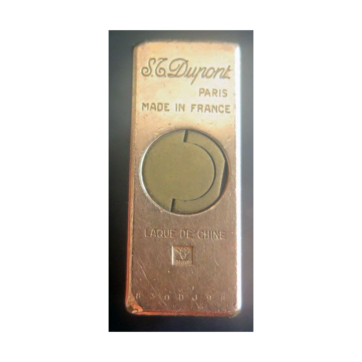BRIQUET : briquet Dupont en laque de Chine et plaqué or n° 830 DJ 98
