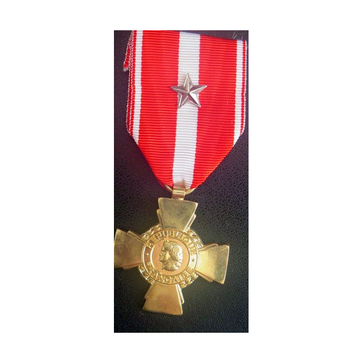 FRANCE : Croix de la valeur militaire citation (étoile d'argent) VM