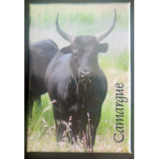 MAGNET FRIGO Camargue représentant un taureau 5,5 x 8 cm